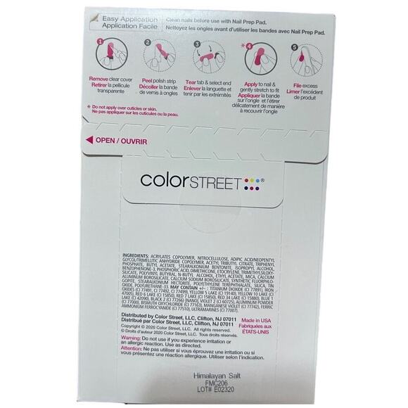 Color Street Himalayan Salt 100% Real Nail Polish Strips 16 Count Peel & Apply - Picture 5 of 6